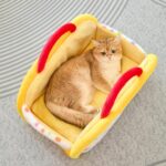 Cama portátil semicerrada y cálida para gatos, ideal para el invierno., L - Imagen 5