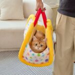 Cama portátil semicerrada y cálida para gatos, ideal para el invierno., L - Imagen 6