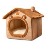 Cama para gatos cerrada, cálida, extraíble y lavable, apta para todas las estaciones., S