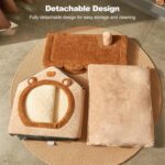 Cama para gatos cerrada, cálida, extraíble y lavable, apta para todas las estaciones., S - Imagen 2