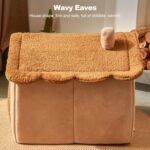 Cama para gatos cerrada, cálida, extraíble y lavable, apta para todas las estaciones., S - Imagen 3