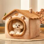 Cama para gatos cerrada, cálida, extraíble y lavable, apta para todas las estaciones., S - Imagen 6