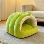 Cama para gatos semicerrada, cálida y acolchada para el invierno., 55x50x36cm - Imagen 2