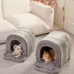 Cama de invierno extraíble y lavable para mascotas. Cálida y cálida., M - Imagen 6
