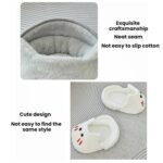 Cama para mascotas semiabierta, amplia y cálida para invierno, que bloquea la luz., White + M - Imagen 4