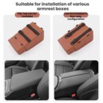 Organizador multifuncional con portavasos y reposabrazos para coche. - Imagen 4