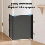 Puerta retráctil antisalto para mascotas, barrera antiescape para gatos., 68 x125cm - Imagen 5