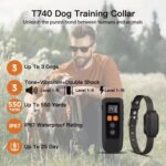Collar de entrenamiento para perros T740 recargable con control remoto, resistente al agua IP67., T740 - Imagen 2