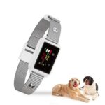 Collar antiladridos inteligente B800 con descarga eléctrica, adiestrador para perros, pantalla a color y sistema anti-activación accidental, resistente al agua IP68 y carga magnética., Electric Shock Gray