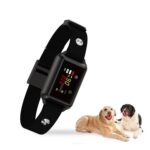Collar antiladridos inteligente B800 con descarga eléctrica, adiestrador para perros, pantalla a color y sistema anti-activación accidental, resistente al agua IP68 y carga magnética., Electric Shock Black