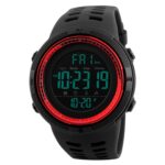 SKMEI 1251 Hombres Moda al aire libre 50m Reloj deportivo impermeable Reloj digital con correa de PU