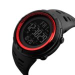 SKMEI 1251 Hombres Moda al aire libre 50m Reloj deportivo impermeable Reloj digital con correa de PU - Imagen 3