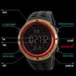 SKMEI 1251 Hombres Moda al aire libre 50m Reloj deportivo impermeable Reloj digital con correa de PU - Imagen 4
