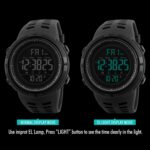 SKMEI 1251 Hombres Moda al aire libre 50m Reloj deportivo impermeable Reloj digital con correa de PU - Imagen 5
