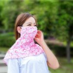 Bufandas de verano Máscara anti-UV Protector de cuello para montar Respire libremente Máscara de protección solar al aire libre, Entrega de colores aleatorios