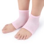 5 pares de calcetines hidratantes con agrietamiento en seco, gel de poliéster y algodón, antideslizante, manga protectora, color aleatorio