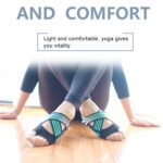 1 par de calcetines antideslizantes para Yoga, calcetines sin dedos para Pilates, Ballet, Yoga, Pilates, zapatos de barra para mujer, 245-250mm de longitud del pie, 245-250mm (Green) - Imagen 3