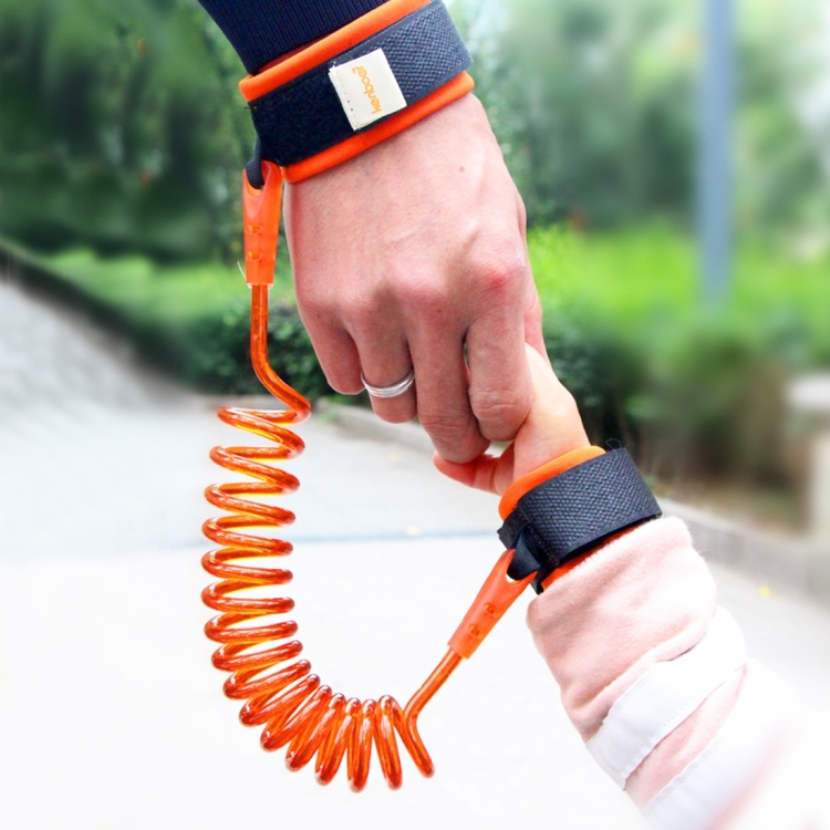 HC9637E.jpg Arnés de seguridad para niños Correa para niños Enlace de muñeca antipérdida Cuerda de tracción Pulsera antipérdida, Longitud: 2,5 m, 2.5m Orange - Imagen 1