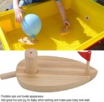 Juguetes para bebés Barco de globos de madera Barco impulsado por globos Juguetes de baño de madera para niños - Imagen 8