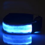 Correa de muñeca deportiva con batería ligera de nailon reflectante de seguridad con Flash LED, Battery Blue - Imagen 3