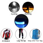 Correa de muñeca deportiva con batería ligera de nailon reflectante de seguridad con Flash LED, Battery Blue - Imagen 4