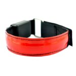 Correa de muñeca deportiva con batería ligera de nailon reflectante de seguridad con Flash LED, Battery Red - Imagen 2