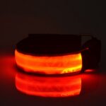 Correa de muñeca deportiva con batería ligera de nailon reflectante de seguridad con Flash LED, Battery Red - Imagen 3