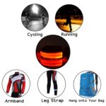 Correa de muñeca deportiva con batería ligera de nailon reflectante de seguridad con Flash LED, Battery Red - Imagen 4