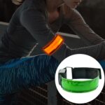 Correa de muñeca deportiva con batería ligera de nailon reflectante de seguridad con Flash LED, Battery Yellow