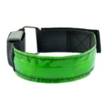 Correa de muñeca deportiva con batería ligera de nailon reflectante de seguridad con Flash LED, Battery Yellow - Imagen 2