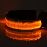 Correa de muñeca deportiva con batería ligera de nailon reflectante de seguridad con Flash LED, Battery Yellow - Imagen 3