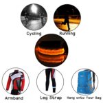 Correa de muñeca deportiva con batería ligera de nailon reflectante de seguridad con Flash LED, Battery Yellow - Imagen 4