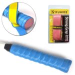 Cinta antideslizante absorbente de sudor de doble capa para raqueta de bádminton/caña de pescar, entrega de colores aleatorios, 110 x 2.5cm Random Color