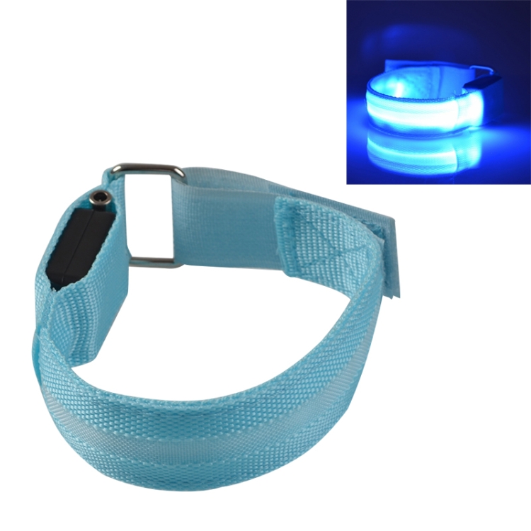 TBD051638801.jpg Pulsera ligera de nylon del brazalete de la luz LED de los deportes nocturnos, Battery Version Blue - Imagen 1