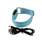 Pulsera ligera de nylon del brazalete de la luz LED de los deportes nocturnos, USB Charging Version Blue - Imagen 2