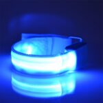 Pulsera ligera de nylon del brazalete de la luz LED de los deportes nocturnos, USB Charging Version Blue - Imagen 5