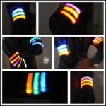 Pulsera ligera de nylon del brazalete de la luz LED de los deportes nocturnos, USB Charging Version Blue - Imagen 6