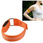Pulsera ligera de nylon del brazalete de la luz LED de los deportes nocturnos, USB Charging Version Orange