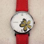 YAZOLE Reloj de cuarzo con patrón de trébol de cuatro hojas estilo OL para mujer - Imagen 8