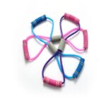 Cuerda elástica de látex para el hogar, equipo de Fitness con cuerda de tracción de ocho caracteres, Latex Elastic Rope (Purple), Latex Elastic Rope (Pink), Latex Elastic Rope (Blue) - Imagen 5