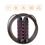 Cuerda de alambre de acero con soporte de peso, equipo de gimnasia para saltar, artículos deportivos, longitud de la cuerda: 2,8 m - Imagen 5