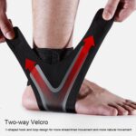 2 uds soporte de tobillo deportivo elástico de alta protección equipo de tobillo deportivo seguridad para correr soporte de tobillera de baloncesto, L, Left (Black Grey) - Imagen 7