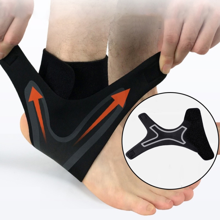 TBD052870502B.jpg 2 uds soporte de tobillo deportivo elástico de alta protección equipo de tobillo deportivo seguridad para correr soporte de tobillera de baloncesto, M, Right (Black Grey) - Imagen 1