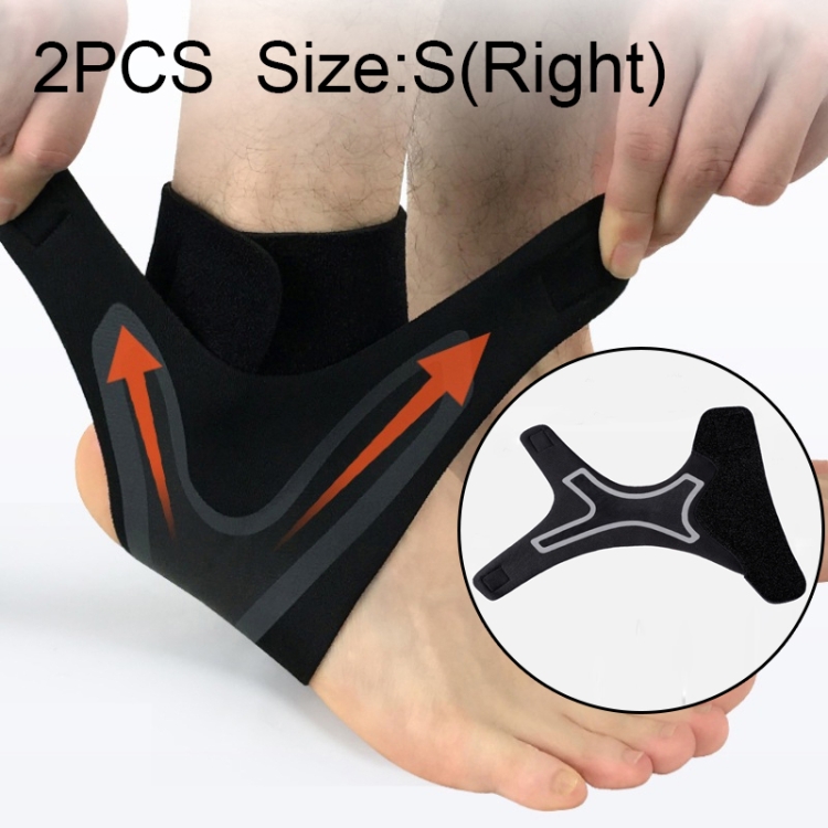 TBD052870503B.jpg 2 uds soporte de tobillo deportivo elástico de alta protección equipo de tobillo deportivo seguridad para correr soporte de tobillera de baloncesto, S, Right (Black Grey) - Imagen 1