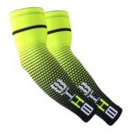 1 par de hombres geniales ciclismo correr bicicleta protección solar UV brazalete cubierta para brazo con protección manga bicicleta deporte calentadores de brazos mangas, M - Imagen 2