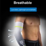1 par de hombres geniales ciclismo correr bicicleta protección solar UV brazalete cubierta para brazo con protección manga bicicleta deporte calentadores de brazos mangas, M - Imagen 5