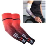 1 par de hombres geniales ciclismo correr bicicleta protección solar UV brazalete cubierta para brazo con protección manga bicicleta deporte calentadores de brazos mangas, XL