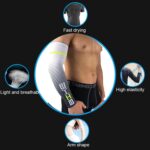 1 par de hombres geniales ciclismo correr bicicleta protección solar UV brazalete cubierta para brazo con protección manga bicicleta deporte calentadores de brazos mangas, XL - Imagen 7