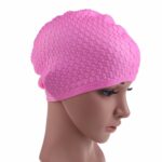 Gorros de natación impermeables de silicona para adultos, 2 uds., protegen las orejas, pelo largo, gorro de natación deportivo, Silicone Long Hair Swimming Cap(Black) - Imagen 11
