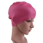 Gorros de natación impermeables de silicona para adultos, 2 uds., protegen las orejas, pelo largo, gorro de natación deportivo, Silicone Long Hair Swimming Cap(Black) - Imagen 12